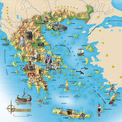 Туристическая карта Греции